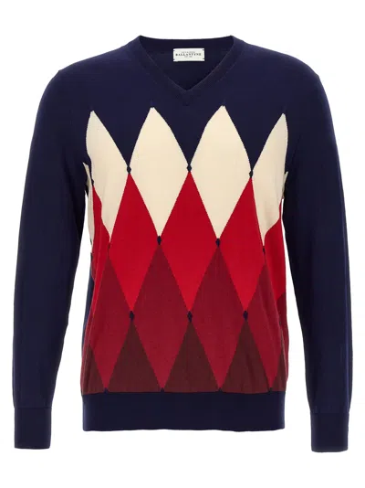 Ballantyne Argyle Sweaters And Cardigans In Blue