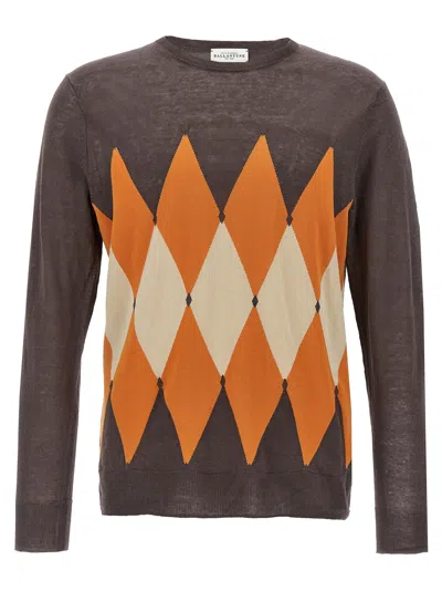 Ballantyne Argyle Sweaters And Cardigans In Brown