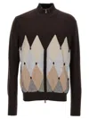Ballantyne Brown Argyle Cardigan
