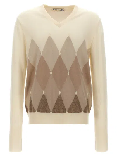 Ballantyne Argyle Sweater, Cardigans In Neutral