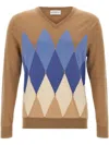 Ballantyne Argyle Sweaters And Cardigans In Neutrals