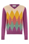 Ballantyne Argyle Sweater Sweaters And Cardigans Purple In Multi