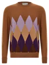 Ballantyne Argyle Sweater Sweaters And Cardigans Brown In Brown