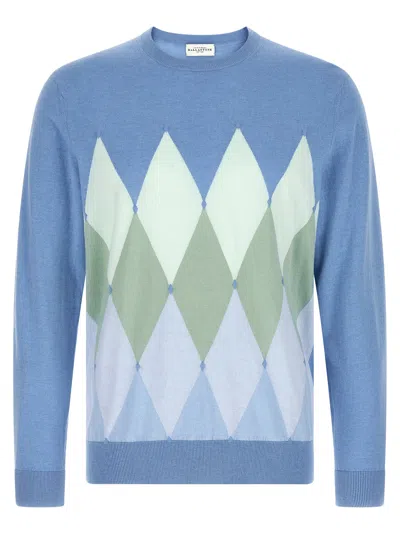 Ballantyne Argyle Sweater Sweaters And Cardigans Light Blue In Multi