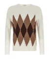 Ballantyne Argyle Sweaters And Cardigans In White