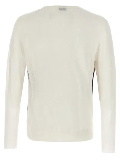 Ballantyne Argyle Sweater In White