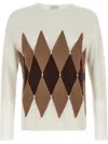 Ballantyne Argyle Sweaters And Cardigans In White