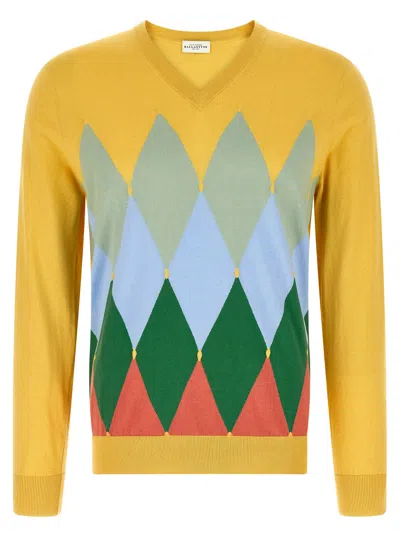 Ballantyne Argyle Sweater Sweaters And Cardigans Yellow In Multi