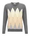 Ballantyne Argyle Sweaters And Cardigans In Gray