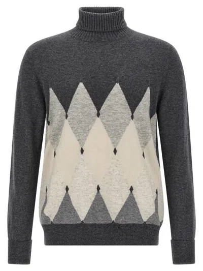 BALLANTYNE BALLANTYNE ARGYLE TURTLENECK