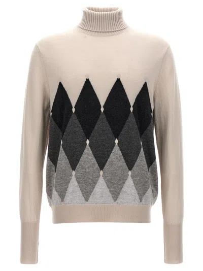 BALLANTYNE BALLANTYNE 'ARGYLE' TURTLENECK SWEATER