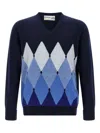 Ballantyne Argyle Pattern Sweater Sweaters And Cardigans Blue In Blue