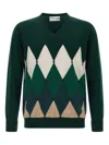 Ballantyne Argyle Pattern Sweater Sweaters And Cardigans Green In Green