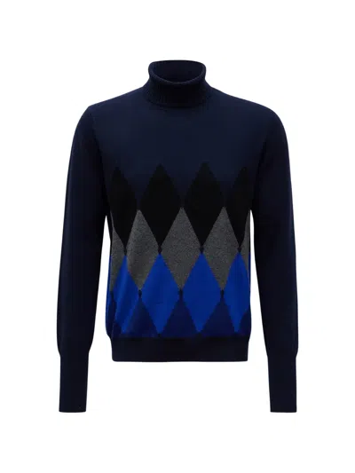 Ballantyne Argyle-knit Roll-neck Sweater In Multi
