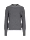 Ballantyne Basic Sweater In Gray Cashmere In Gray