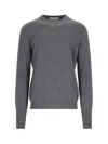Ballantyne Basic Sweater In Gray Cashmere In Gray