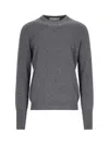 Ballantyne Basic Sweater In Gray Cashmere In Gray