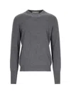 Ballantyne Basic Sweater In Gray Cashmere In Gray