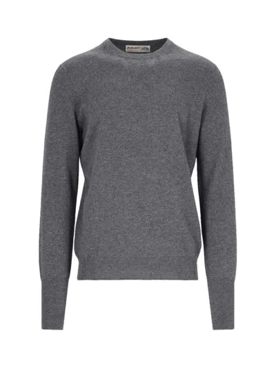 BALLANTYNE BASIC SWEATER IN GRAY CASHMERE