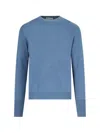Ballantyne Round Neck Pullover In Light Blue