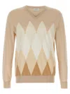 Ballantyne Argyle Sweaters And Cardigans In Beige
