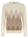 Ballantyne Argyle Sweater Sweaters And Cardigans Beige In Neutral
