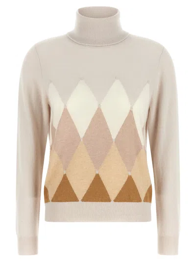 Ballantyne Beige Cashmere Women's Cardigan