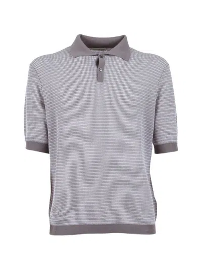 Ballantyne Bicolor Polo Shirt In Gray