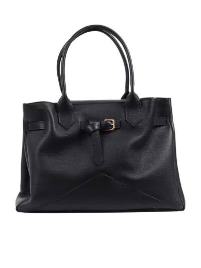 Ballantyne Black Kate Calf Leather Handbag