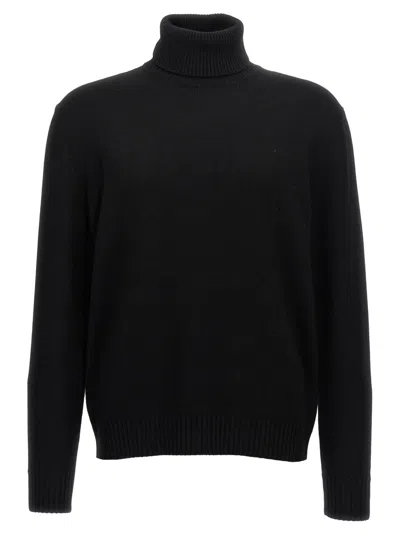 BALLANTYNE BLACK WOOL TURTLENECK SWEATER
