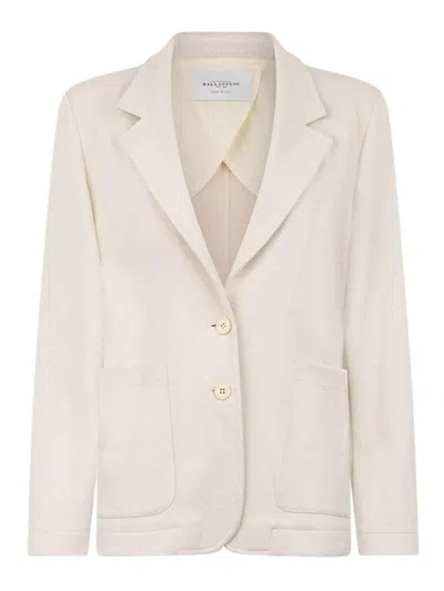 Ballantyne Blazer In Cotone Sabbia In Red