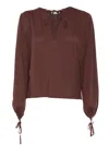 Ballantyne Relaxed-fit Blouse With Adjustable Gathered Cuffs