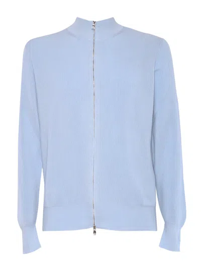 Ballantyne Full Zip Pullover In Blue