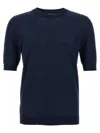 Ballantyne R Neck Sweaters And Cardigans In Blue
