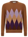 Ballantyne Argyle Sweater Sweaters And Cardigans Brown In Multi
