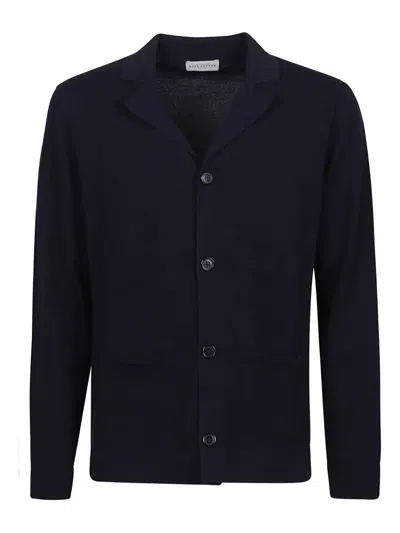 Ballantyne Buttoned Patch-pocket Cardigan In Blue