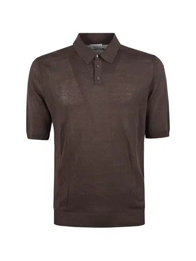 Ballantyne Buttoned Polo Shirt In Brown