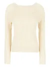 Ballantyne Knitwear Crew Neck Textured Knit In Neutral