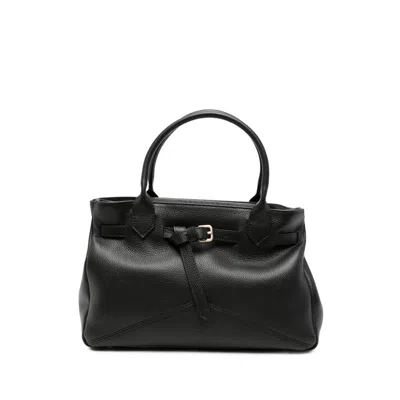 Ballantyne Calfskin Leather Tote Bag In Black