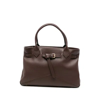 Ballantyne Calfskin Leather Tote Bag In Brown