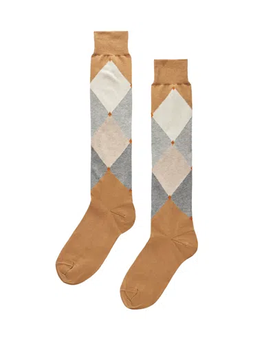 Ballantyne Calze Lunghe In Cotone Fantasia Rombi In Multi