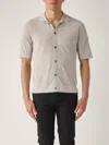 Ballantyne Camicia M/c Cotone Tricot Shirt In Gray