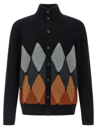 Ballantyne Cardigan Argyle Sweaters And Cardigans Black