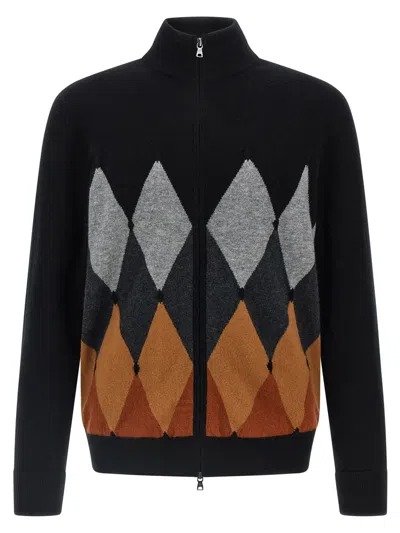 Ballantyne Cardigan Argyle Sweaters And Cardigans Black