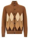 Ballantyne Cardigan Argyle Sweaters And Cardigans Brown In Brown