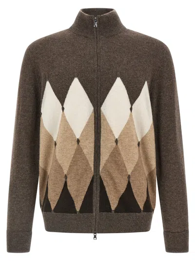 BALLANTYNE CARDIGAN ARGYLE