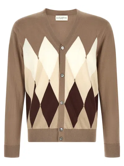 Ballantyne Cardigan Argyle Sweaters And Cardigans Brown
