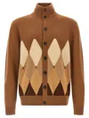 Ballantyne Cardigan Argyle Sweaters And Cardigans Brown In Brown