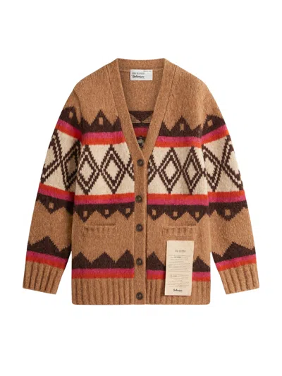 Ballantyne Raw Diamond Cardigan In Multi
