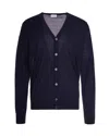 Ballantyne Cardigan In Lana Blu Navy In Blue